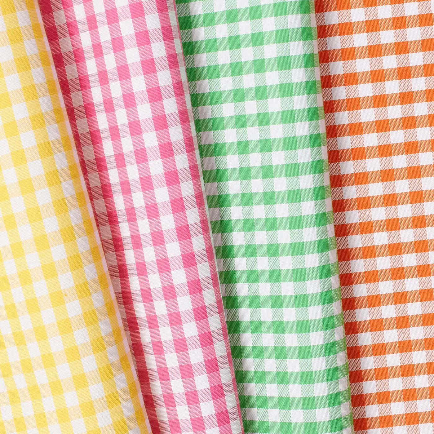 1/8 Inch Gingham Check Polyester Cotton Poplin Fabric Group Image