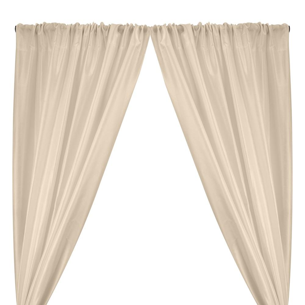 Polyester Dupioni Rod Pocket Curtains Ivory 102 Ivory 1
