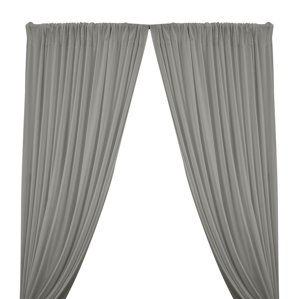 Matte Milliskin Rod Pocket Curtains Silver 1