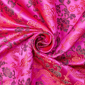 Rose Dragon Satin Jacquard Fabric SV581237 2