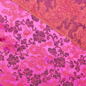 Rose Dragon Satin Jacquard Fabric SV581237 3