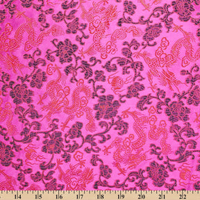 Rose Dragon Satin Jacquard Fabric SV581237 4