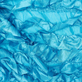 Multicolor Taffeta Fringe On Taffeta Fabric SV581070 Turquoise 1