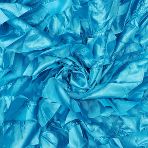Multicolor Taffeta Fringe On Taffeta Fabric SV581070 Turquoise 2