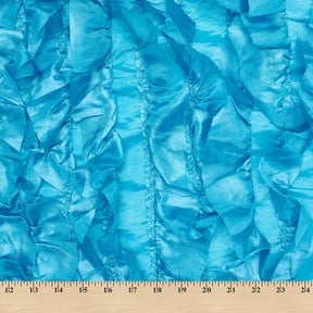 Multicolor Taffeta Fringe On Taffeta Fabric SV581070 Turquoise 3