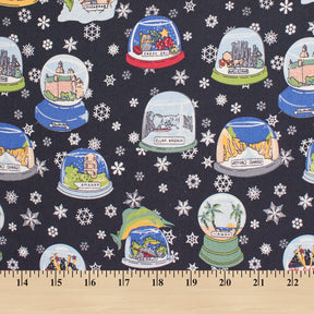 Snow Globe Printed Silk Fabric SV581678 3