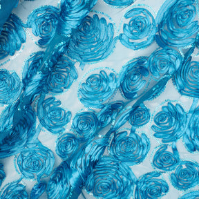 Ribbon Rosette With Sequins On Mesh Fabric SV581075 2