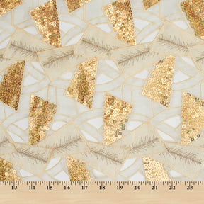 Geometric Sequin Lace Fabric SV577841 Peach 4