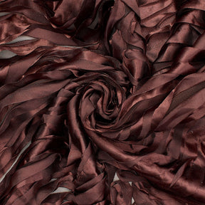 Striped Ruffle Satin On Mesh Fabric SV580995 2