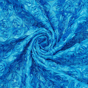 Turquoise Sequins Rosette Fabric SV581006 2