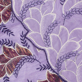 Embroidered Rhinestone Leafy Vines On Double Mesh Fabric SV581034 1