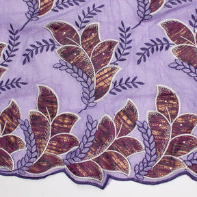 Embroidered Rhinestone Leafy Vines On Double Mesh Fabric SV581034 3