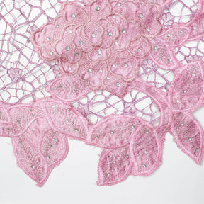 Butterfly Patch Chemical Lace Fabric SV582137 3