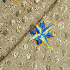 Olive Seeded Starlight Embroidery Lace Fabric SV576785 1