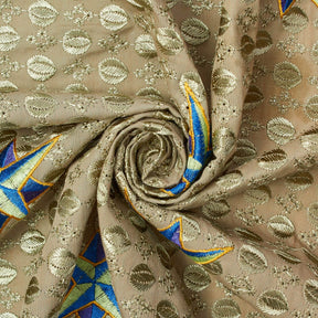 Olive Seeded Starlight Embroidery Lace Fabric SV576785 2