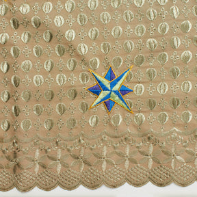 Olive Seeded Starlight Embroidery Lace Fabric SV576785 5
