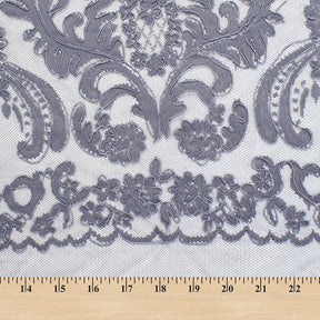 Empire Corded Lace On Mesh Fabric SV576329 Grey 3