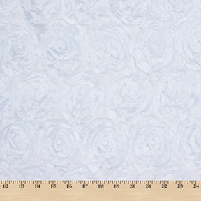 Taffeta Rosette Fabric SV581104 White 3