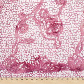 Chemical Mesh Lace Ribbon Embroidery Fabric SV576086 Mauve 4