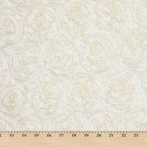 Taffeta Rosette Fabric SV581060 Off White 3
