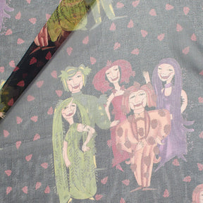 Autumn Friendship Printed Silk Chiffon 44 45 Inch Fabric SV581994 2