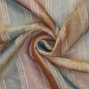 Multicolor Striped Metallic Organza Jacquard Fabric SV581649 2