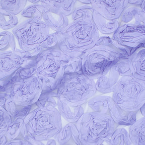 Taffeta Ribbon Rosette On Mesh Fabric SV581256 Lilac 1