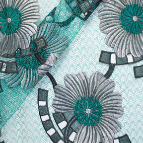 Sunflower Patch Embroidered Chemical Lace Fabric SV576227 1