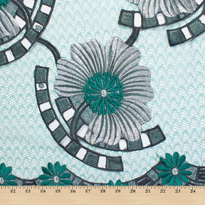 Sunflower Patch Embroidered Chemical Lace Fabric SV576227 4