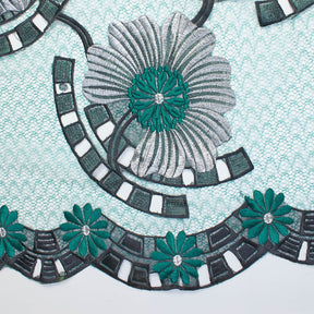 Sunflower Patch Embroidered Chemical Lace Fabric SV576227 2
