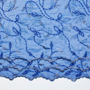 Beaded Glitter Vine Embroidery On Chiffon Fabric SV581587 2