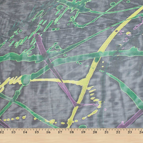 Abstract Paint Spill Silk Chiffon Fabric SV582039 3