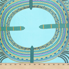 Circular Abstract Geometric Printed Charmeuse Fabric SV581705 3