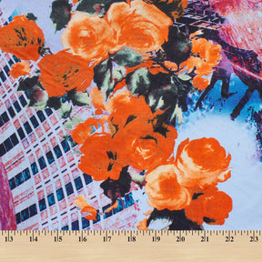 Abstract Geometric Floral Printed Cotton Broadcloth Fabric SV581748 3