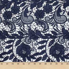 Tulip Guipure French Venice Lace Fabric SV570213 Spring Green 7