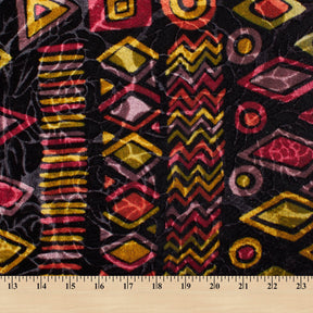 Abstract Geometric Patterned Velvet Fabric SV582007 3