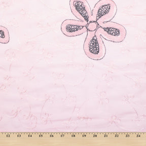 Pink Floral Embroidery On Georgette Fabric SV574178 4