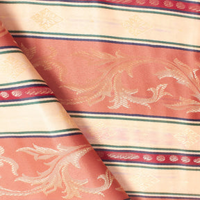 Emblem Vine Striped Silk Satin Jacquard Fabric SV581978 1