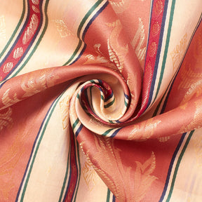 Emblem Vine Striped Silk Satin Jacquard Fabric SV581978 2
