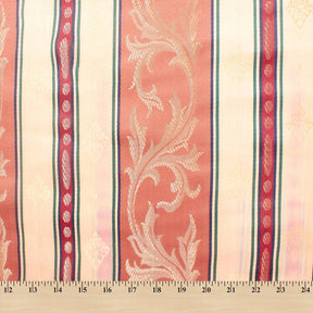 Emblem Vine Striped Silk Satin Jacquard Fabric SV581978 3