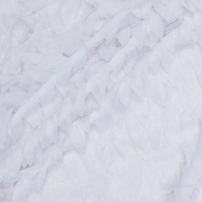 Triangle Leaf Ruffle Chiffon Fabric SV576204 White 1