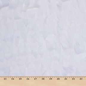 Triangle Leaf Ruffle Chiffon Fabric SV576204 White 3