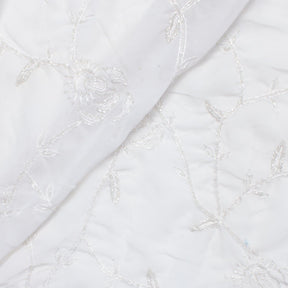 Off White Sunset Embroidery Beads Sequins Fabric SV576147 1