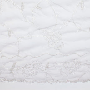 Off White Sunset Embroidery Beads Sequins Fabric SV576147 2