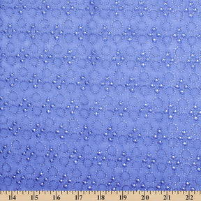 Circular Georgette Eyelet Fabric SV581643 Royal Blue 3