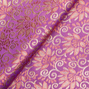 Floral Vine Bloom Multicolor Metallic Polyester Jacquard Fabric SV581968 1