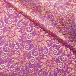 Floral Vine Bloom Multicolor Metallic Polyester Jacquard Fabric SV581968 3