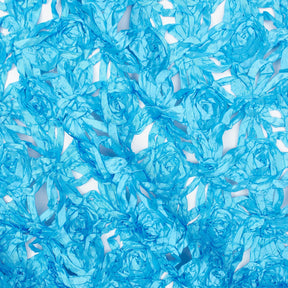Turquoise Scrunched Rosette Fabric SV575730 1