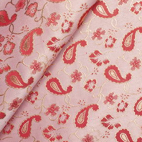 Floral Paisley Metallic Satin Jacquard Fabric SV581241 1
