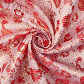 Floral Paisley Metallic Satin Jacquard Fabric SV581241 2